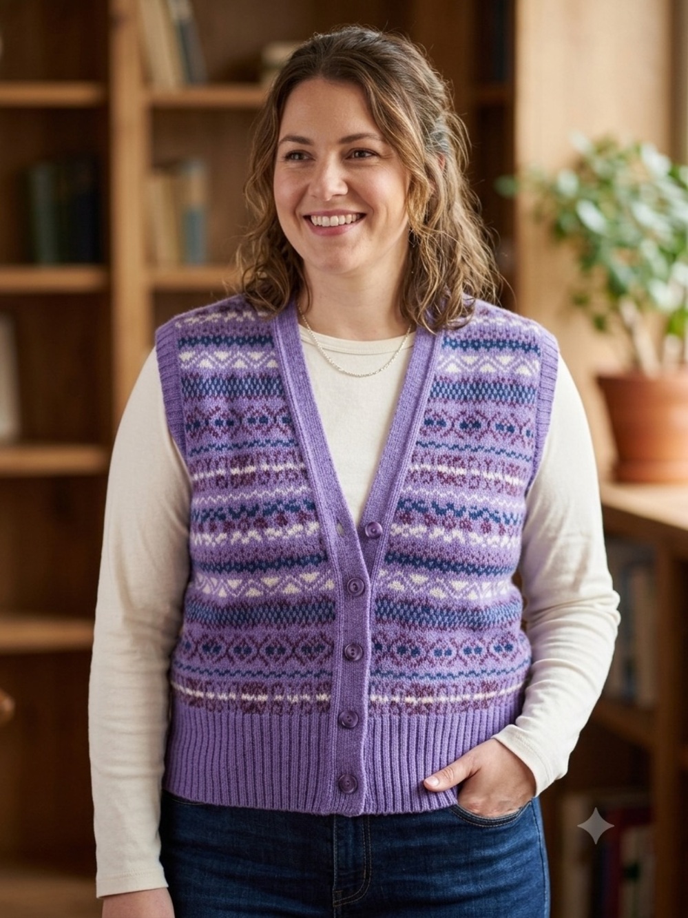 The Dunedin Tradition by The Edinburgh Woollen Mill Fair Isle Vest Size Large